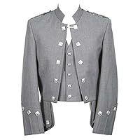 Sherrifmuir Grey Wool Pride Argyle Jacket Mens Scottish