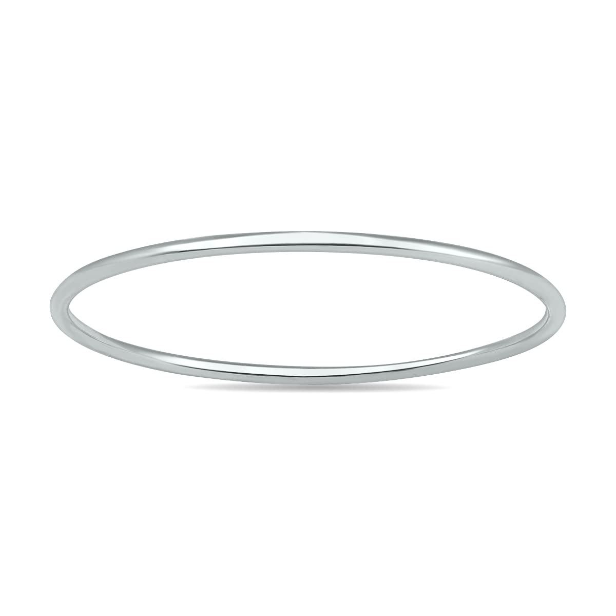 Skinny Thin Domed Stackable 14K Yellow Gold Band (.75 mm) - Also Available in 14K White Gold