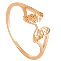 Stainless Steel Cute Dainty Butterfly Style Birthday Christmas Promise Statement Ring