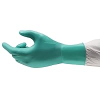 Ansell BFAP-XS BioClean Fusion BFAP Non-Sterile Disposable Neoprene (Polychloroprene) Cleanroom Glove, Green, X-Small Size, Pack of 1000