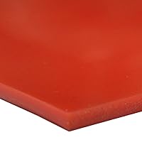 Silicone Sheet, 40A Durometer, Smooth Finish, No Backing, Orange, 0.25