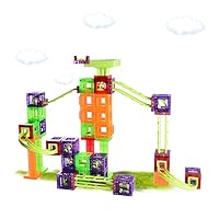 NC 78pcs barreled Roller Coaster Toy Set Children's Puzzle DIY Pipe Ball Magnetic Assembly Building Blocks