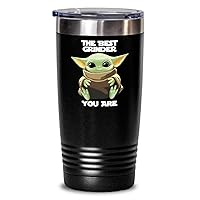 The Best Grinder Tumbler You Are Cute Baby Alien Funny Gift For Coworker Present Gag Office Joke Sci-fi Fan Movie Theme Insulated Cup With Lid Black 20 Oz