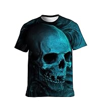 Tshirtnager Gift-Cool Skull-Hip-Hop Style-Tshirt Retro T-Shirt Teeshirt-Adult for-Comic -Tees Retro Sleeve Athletic