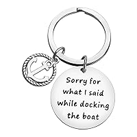 Funny Sailor Gifts Apology Keychain Gift Sorry Keyring Sorry for What I Said While Docking the Boat Apologizing Gifts Funny Boating Gifts for Captain Skipper Nautical Enthusiast Birthday Christmas