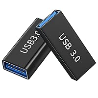 USB-A 3.0 to USB-A 3.0 Adapter (2 Pack), USB 3.0 Female to Female Adapter for Connecting USB Cables for Extension