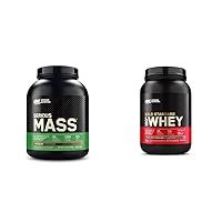 Optimum Nutrition Serious Mass, Weight Gainer Protein Powder, Chocolate, 6 Pound (Packaging May Vary) & Gold Standard 100% Whey Protein Powder, Double Rich Chocolate, 2 Pound (Packaging May Vary)