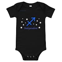 Baby Onesie with Stars Sagittarius Black