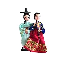 Korean Beauty Hanbok Dolls Korean Traditional Bride Groom Wedding Dolls Figurines Basic Wedding Gift Marriage Couple Dolls (2)