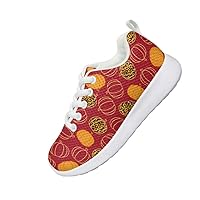 Children's Casual Shoes Boys and Girls Thanksgiving Pumpkin Design Shoes Shock Absorbing Wear Resistant Soft Comfortable Casual Sneakers