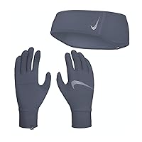 Nike Women`s Run Thermal Running Headband and Glove 2 Piece Set