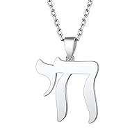 Suplight 925 Sterling Silver Star of David Hebrew Pendant Necklace with Jewish Token Jewish Jewelry for Women Men (with Gift)