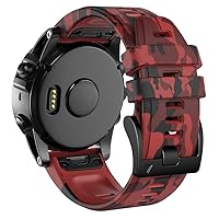 22 26mm Sport Silicone Watchband Camouflage Strap For Garmin Fenix 7 7X 5 5X Plus 6 6X Pro 3 3HR MK1 Watch Band Smartwatch Belt