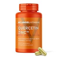 Mt. Angel Vitamins - Zinc Quercetin with Bromelain Supplement – Immune Support & Respiratory Health - Quercetin 500mg Capsules | Zinc 50mg | Vitamin C Capsules | Immune Booster for Adults - 120ct.