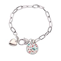 Valentine's Day Love Strawberry Heart Heart Chain Bracelet Jewelry Charm Fashion
