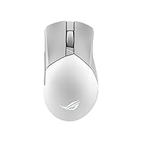 ROG Gladius III Wireless Gaming Mouse, 36000 DPI, 6 Buttons, Replaceable Switches, Paracord Cable - White
