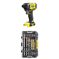 Stanley FatMax SFMCF810B 18V Impact Wrench 170 Nm Brushless Motor with Full Metal Planetary Gearbox Battery Not Included + Stanley FatMax 19-Piece Masonry Drill & Torsion Bit Set STA88552