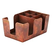 American Metalcraft BARC7 Antique Copper Bar Caddy, 4-Inches Tall