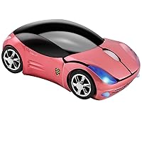 Wireless Mouse Cute Sport Car Shape Mouse Optical Ergonomic Gaming Mice Mini Small Office Mouse Gift for Boy Girl Men Women Kids Mom Dad with USB Receiver for PC Laptop Computer Mac,1600DPI 3 Buttons