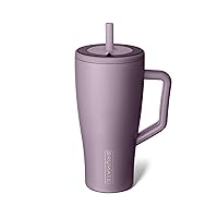 BrüMate Era 30 oz Tumbler with Handle and Straw | 100% Leakproof Insulated Tumbler with Lid and Straw | Made of Stainless Steel | Cup Holder Friendly Base | 30oz (Lilac Dusk)