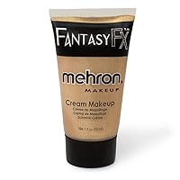 Mehron Makeup Fantasy FX Cream Makeup | Water Based Halloween Makeup | Gold Face Paint & Body Paint For Adults 1 fl oz (30ml) (Gold)