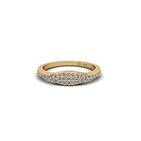 0.25ct Diamond Magnificent Band Ring in 14KT Gold April Birthstone Rings Valentine Anniversary Birthday Jewelry Gifts for Women Girls
