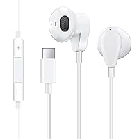 Coolden USB-C Wired Earbuds for Samsung with Microphone Volume Control, Plug-in Earphones for Devices with Type-C Port HiFi Stereo in-Ear headphones Compatible with Samsung Galaxy Z Flip 5(2023),White