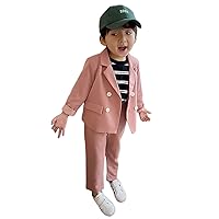 Boys' Suit Double Breasted Jacket and Psnts Two Pieces for Casual Daily Graduation Ceremony