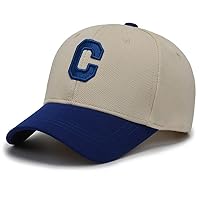 Baseball Cap Vintage Letter C Hat Adjustable Clip for Universal Fit Baseball Hat