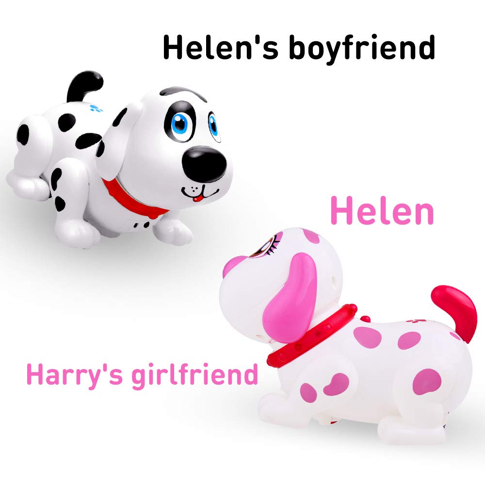 WEofferwhatYOUwant Electronic Pet Dog - Original Batteries Included Interactive Puppy Robot Helen Responds to Touch, Walking, Chasing and Fun Activities (Dog Helen)