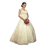 Sequins Church Lace Bridal Ball Gowns with Train Wedding Dresses for Bride 2022 Plus Size