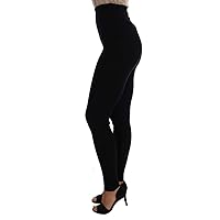 Dolce & Gabbana Black Cashmere Stretch Waist Tights Pants