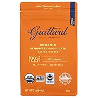 Guittard, Organic 66% Chocolate Baking Wafers, 12 Ounce