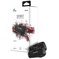 Cardo Systems Spirit Motorcycle Bluetooth Communication Headset - Black, Dual Pack