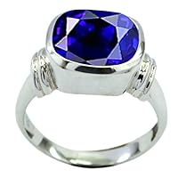 Choose Your Gemstone Engagement Jewelry Sterling Silver Cushion Shape Beautiful Design Wedding Affordable for Your Girlfriend, Wife, Partner Wedding US Size 4 to 12