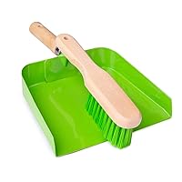 Bigjigs Toys, Dustpan and Brush, Wooden Toys, Brush and Pan Set, Kids Dustpan and Brush Set, Toddler Cleaning Set, Mini Dustpan and Brush, Toy Dustpan and Brush for Toddlers