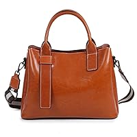 Women's Top Handle Bag Cowhide Genuine Leather Women Shoulder Bag Handbag
