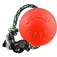 Jolly Pets Romp-n-Roll Dog Toy, Orange, 6