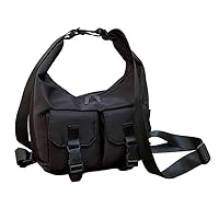 Shoulder Gothic Black Crossbody Handbag Tote Men's Women's Shopping Bag Nylon Hipster Satchel Waistbag