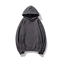 dagui Thickened Plus Velvet Dropped Shoulder Loose Silver Fox Velvet Hooded Solid Color Sweater Cotton Winter Cold and Warm Men's Clothing Dark Gray 5XL