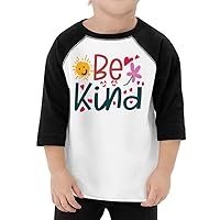 Spread Kindness Toddler Baseball T-Shirt - Inspirational Stuff - Be Kind Themed Apparel