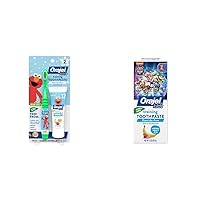 Orajel Baby Tooth Cleanser with Toothbrush & Paw Patrol Kids Training Toothpaste, Fluoride-Free, Fruity Fun Flavor, 3.5oz Set