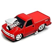 1993 Chevy 454 SS Pickup Truck Red 1/64 Diecast Model Car by Muscle Machines 15572RD