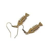 100 Pairs Fashion Jewelry Making Charms Earrings Backs Findings Arts Crafts Hooks Bulk Lots Wholesale Supplier Z9VA5 Fish Bone Fishbone