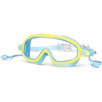 Portzon Wide View Swim Goggles, Unisex-Child Anti Fog Clear No Leaking Swimming Goggles