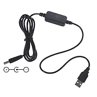 USB 5V 2A to 9 800mA 5.5x2.1mm Tip Negative Sleeve Positive USB to 9V Power Supply Cable for FLAMMA FS-Series & FC-Series Guitar Effects Pedals 9v Power Supply Adapter