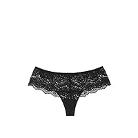 Victoria's Secret Dream Angels Lace Cheekini Panty, Underwear for Women, Black (M)