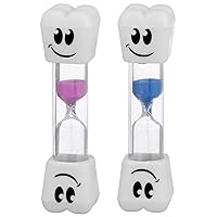 Smile Tooth 2 Minute Sand Timer Assorted Colors (2 Pack)