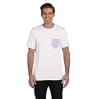 Bella + Canvas Jersey Short-Sleeve Pocket T-Shirt (3021), White, XL