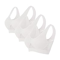 MRGIINRI Breathable Cool Liftup Air Bra, 2024 New Upgrade Full Support Sports Bra Large Size Lift Up Air Bra for Women 3PCS